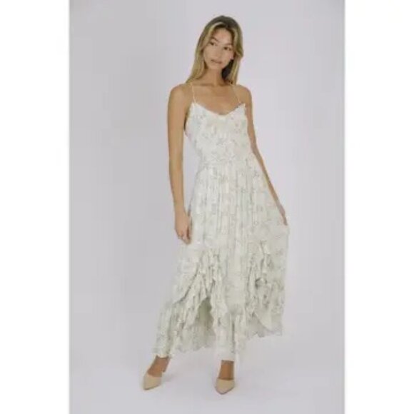 Green Floral Midi Summer Dress - Picture 1 of 5